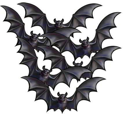 Aplique Decorativo Halloween Morcego com 6 unidades