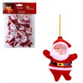 -enfeite Papai Noel Mini para pendurar c/ 9 un 4 cm