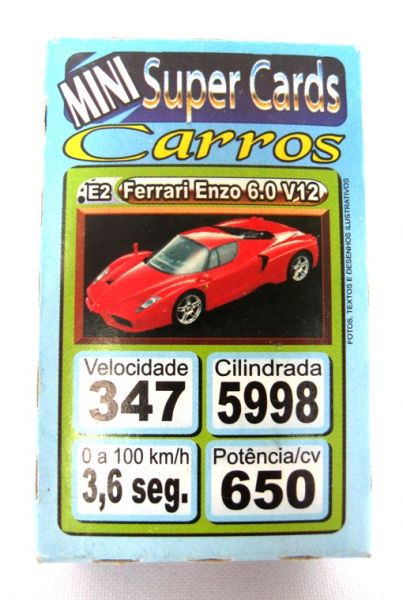 Mini Super Cards Carros