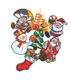 Aplique Decorativo Natal. Venda pacote com 6 unidades