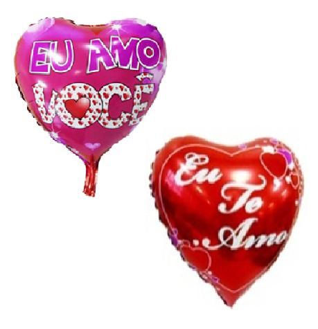 Balão Coração Metalizado Love. Venda por unidade