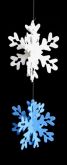 Flocos de Neve em EVA sortido nas cores azul e branca.