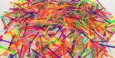 Colher Mini Cristal Fluorescente - pacote c/ 100 unidades
