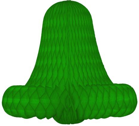 Enfeite Sanfonado Sino Verde de Natal 16,5 cm