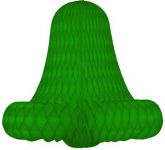 Enfeite Sanfonado Sino Verde de Natal 16,5 cm