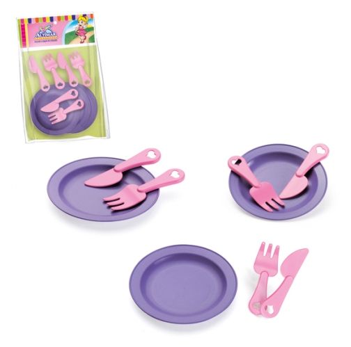 Kit Pratos e Talheres - 9 peças