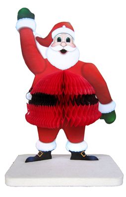 Enfeite Sanfonado Papai Noel para Pendurar 16 cm